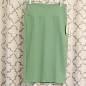 Lularoe Cassie Light Green Pencil Midi Skirt - XS (NWT)